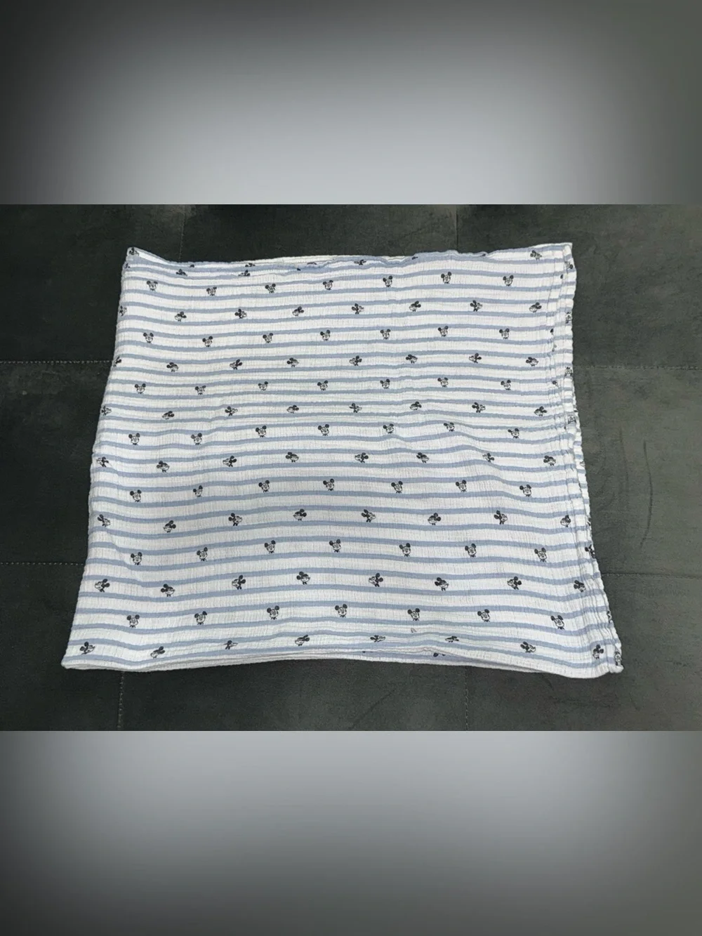 Disney Baby x aden & anais Mickey Mouse Striped 43” x 38” Muslin Swaddle Blanket